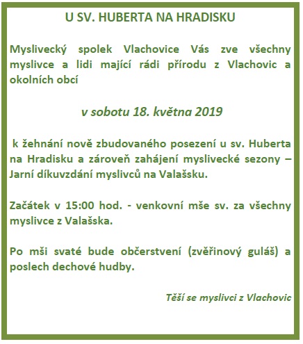 U SV. HUBERTA NA HRADISKU - PLAKÁT