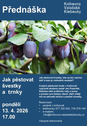 přednáška o pěstování švestek
